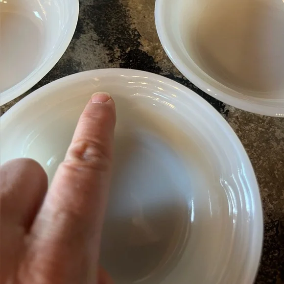 Vintage Fire King Milk Glass White Custard Dessert Bowls Cups Anchor Hocking USA - Picture 6 of 15